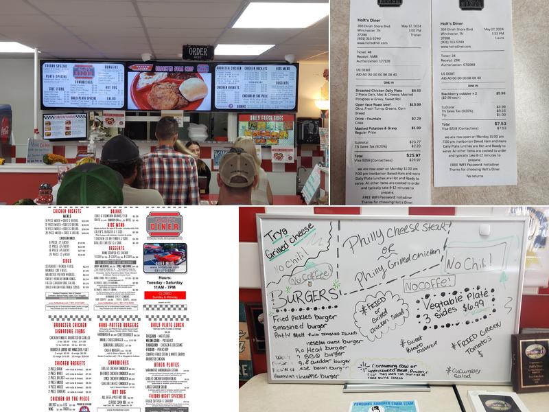 Holt's Diner Menu