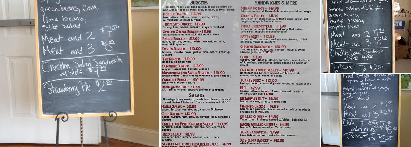 Dave's On The Square Menu