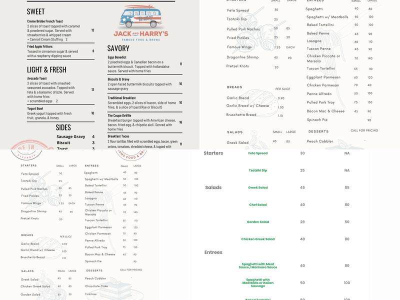 Kelsey’s Menu