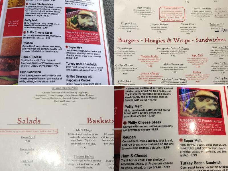 Graham's Beach Grill Menu