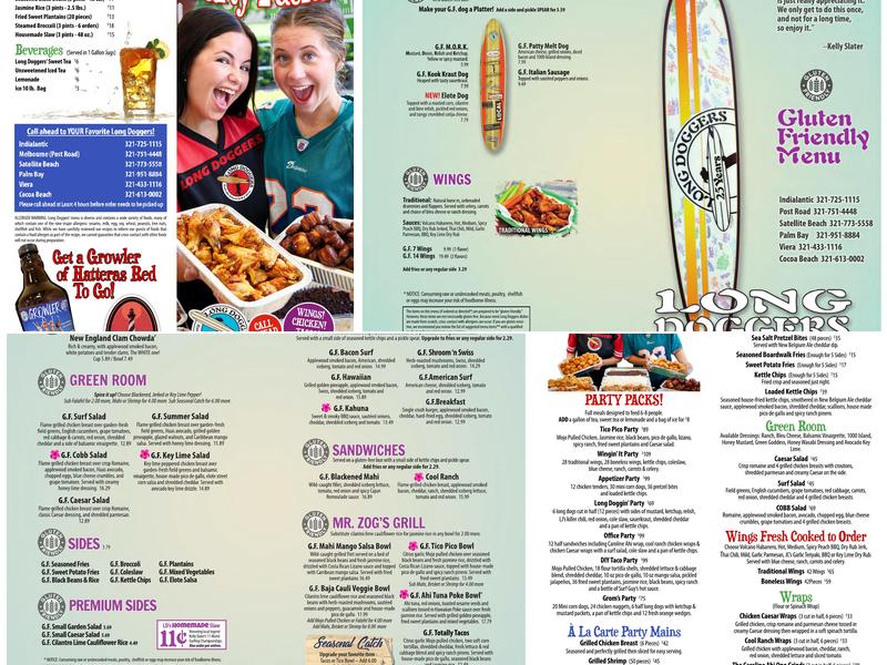 Long Doggers Menu