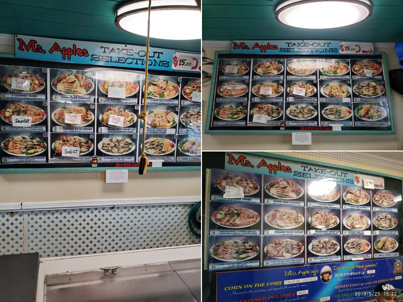 Ms. Apples Crab Shack Menu