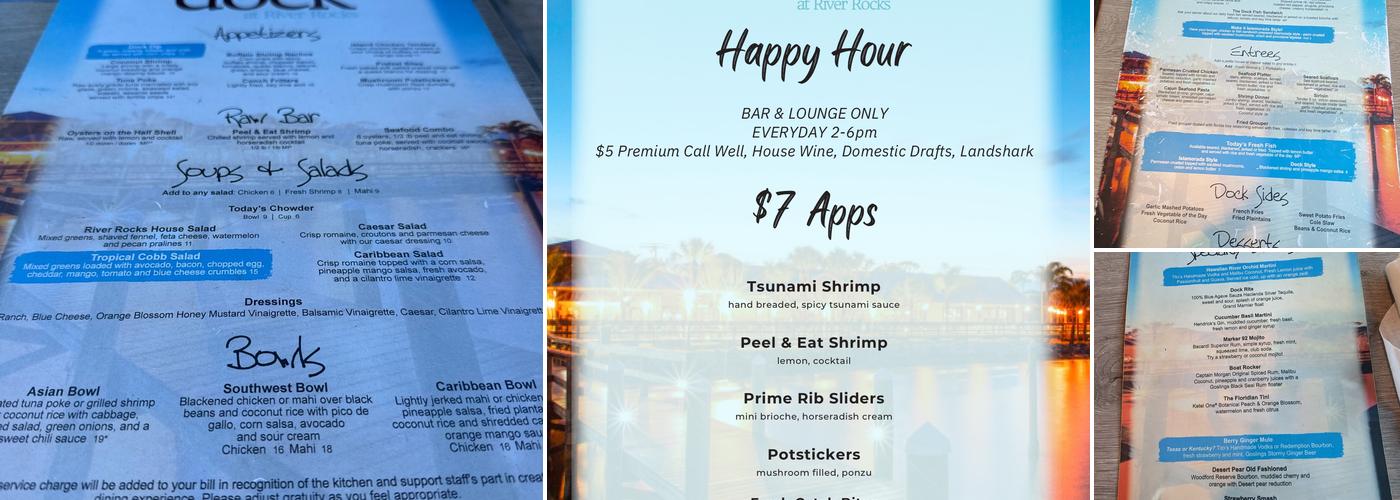 River Rocks Menu
