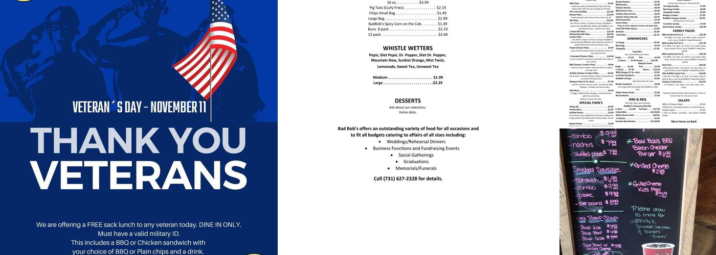 Bad Bobs Menu