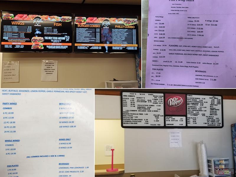 Fish's Wings Shack Menu