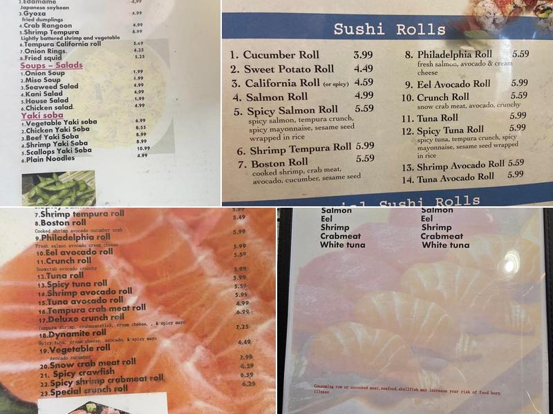 Yamato Japanese Steak House Menu
