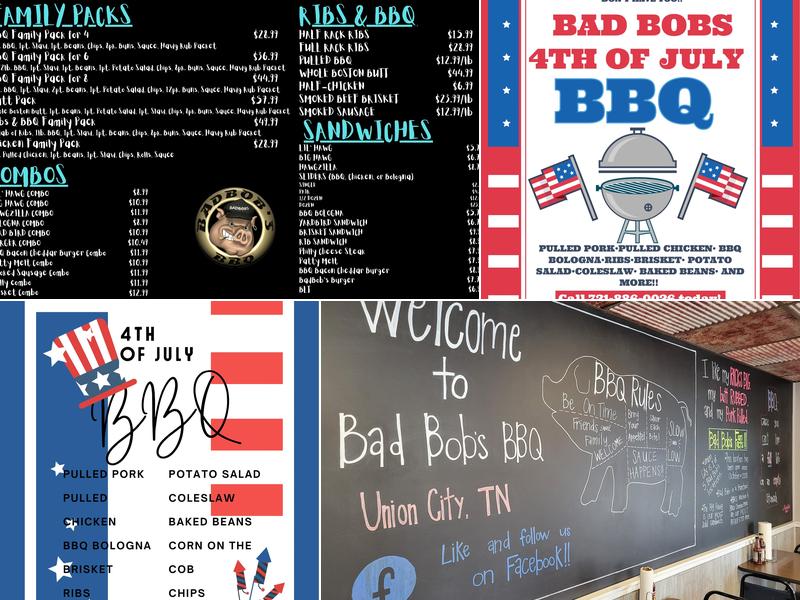 Bad Bob's BBQ Menu