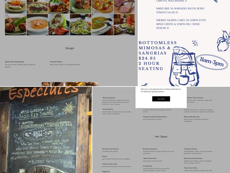 Santiago's Bodega Menu