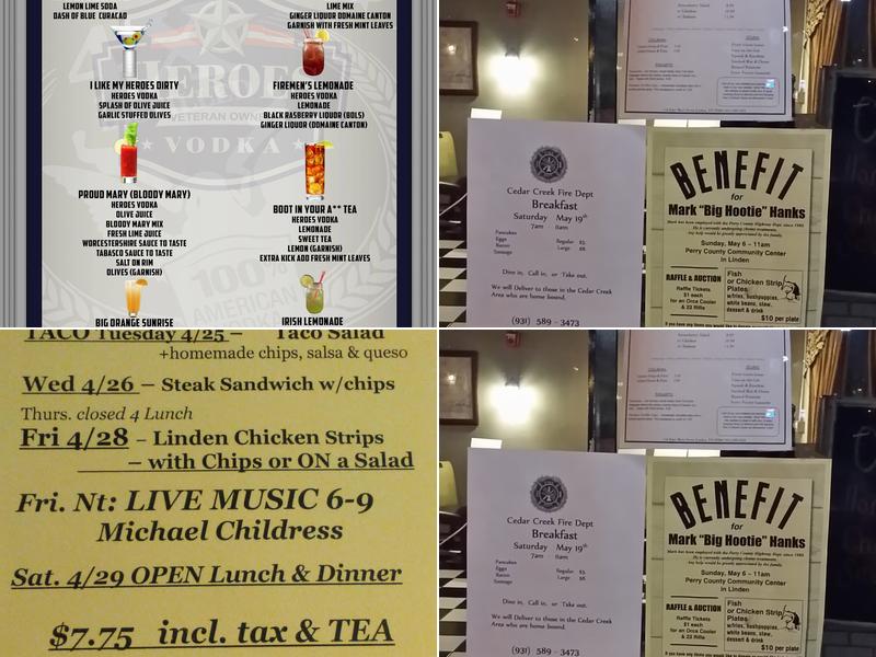 Commodore Hotel & Cafe Menu