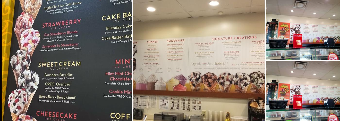 Cold Stone Creamery Menu