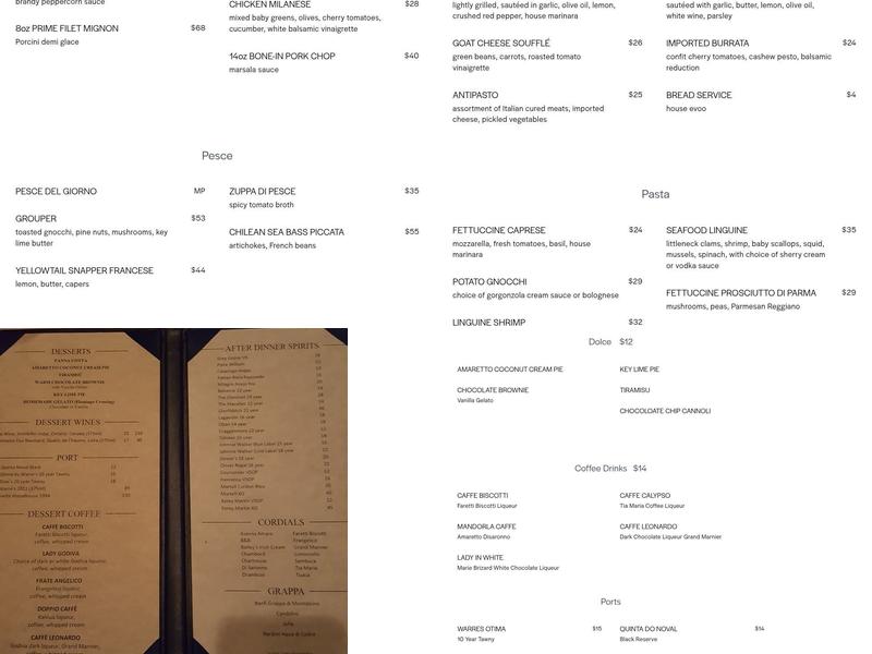 Antonia's Restaurant Menu