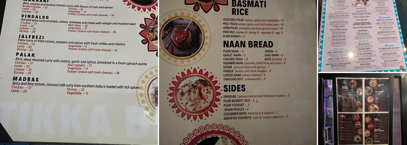 Tikka Bar Menu