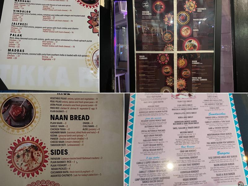Tikka Bar Menu