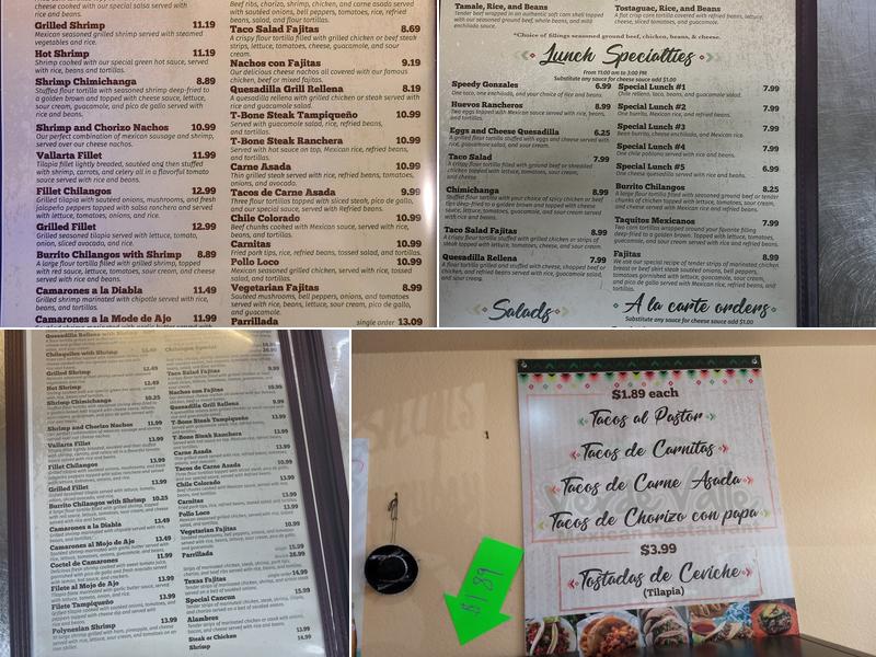 VALLE VERDE Menu