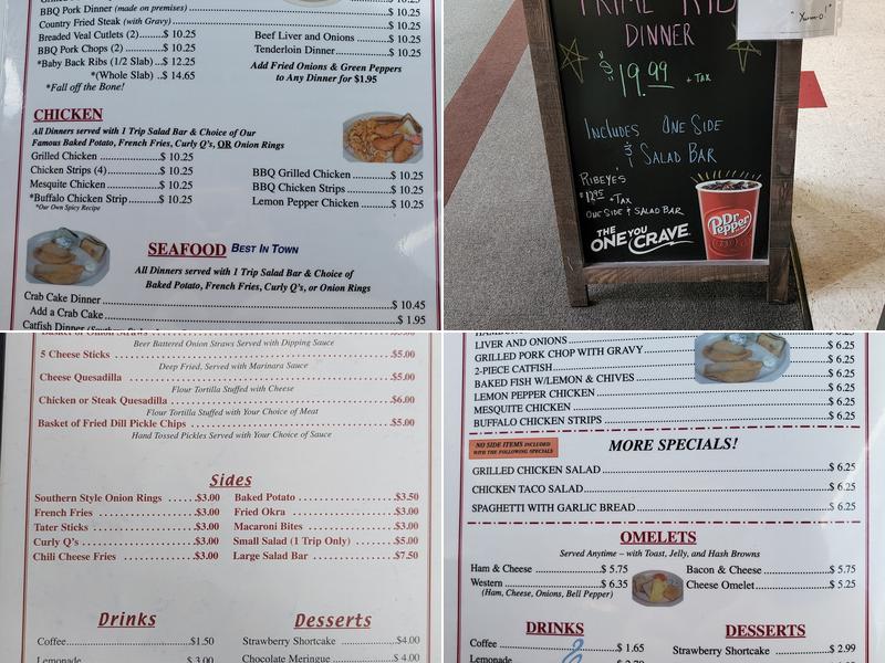 J's Restaurant Menu