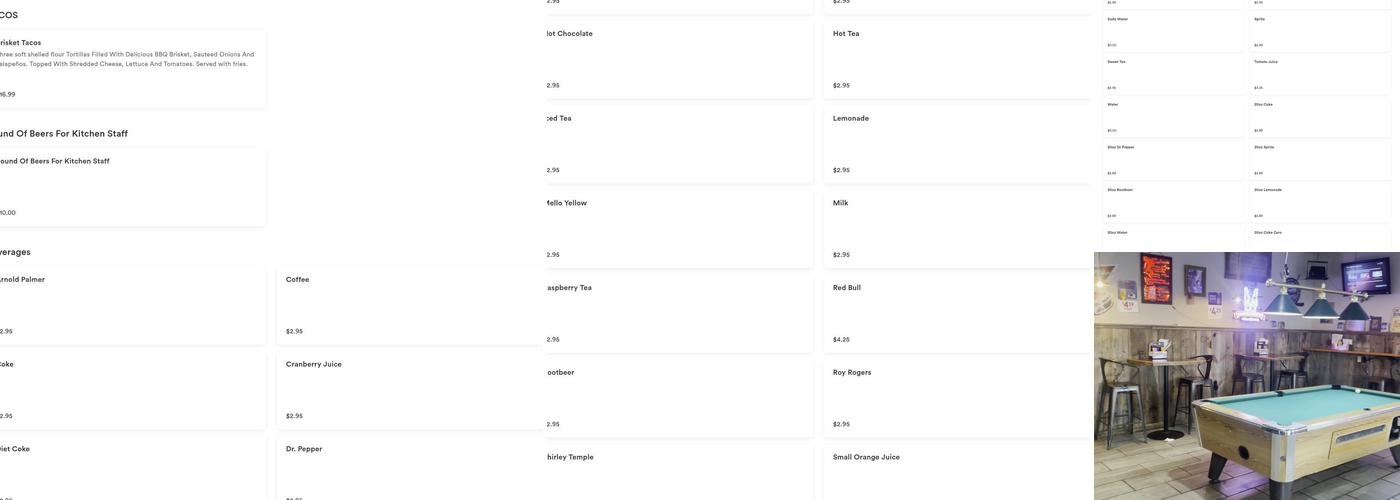 Rooster's Grille & Pizzaria Menu