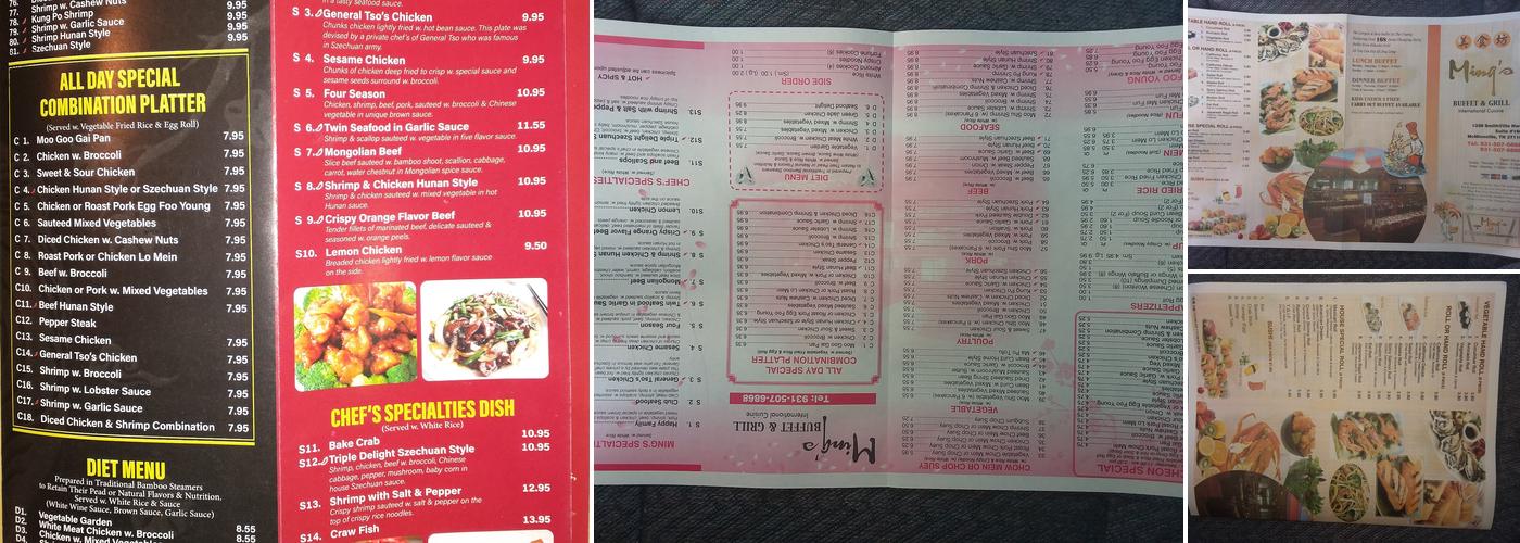 Ming's Buffet & Grill Menu