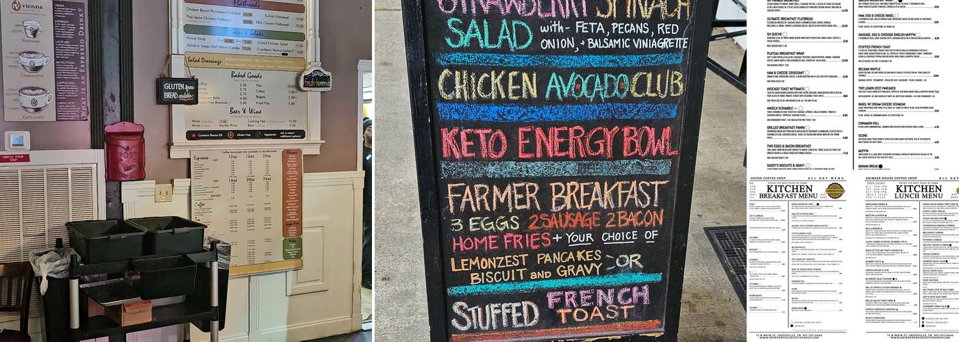 Grinder House Coffee Shop, LLC Menu