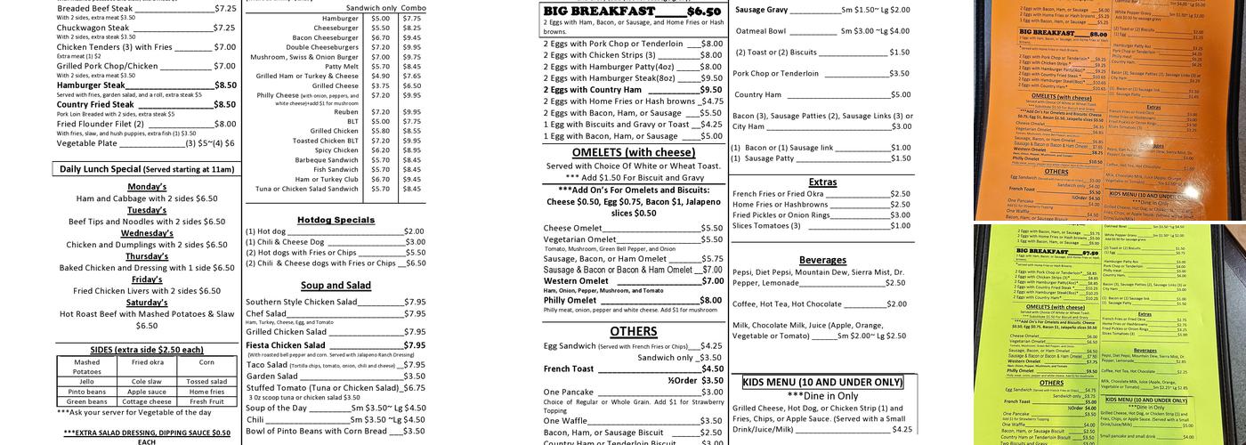 Kali's Kitchen Menu