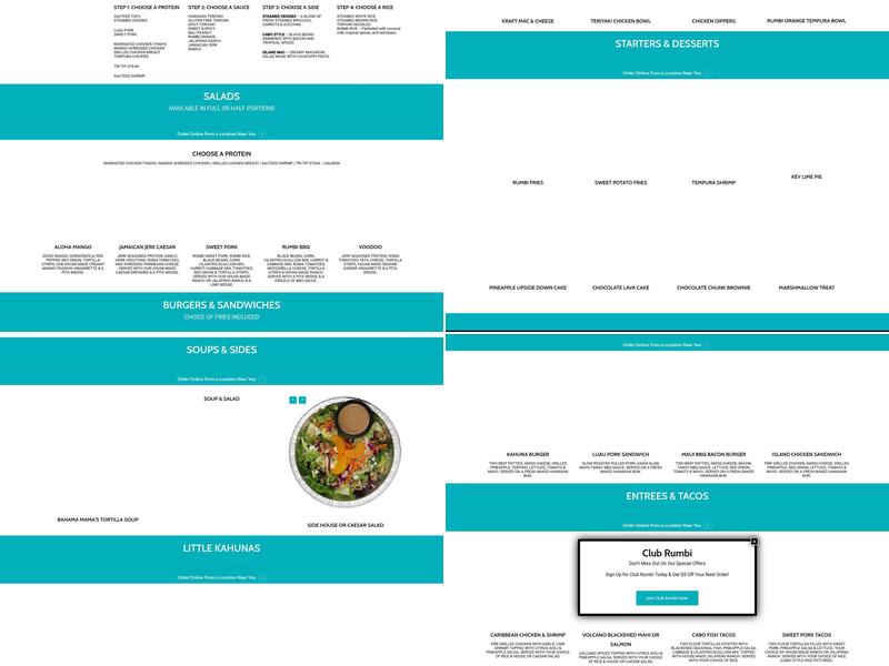 Rumbi Island Grill Menu