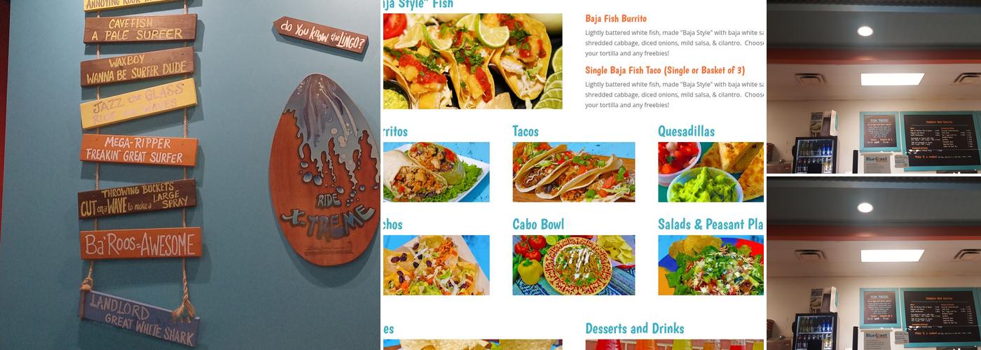 Blue Coast Burrito Menu