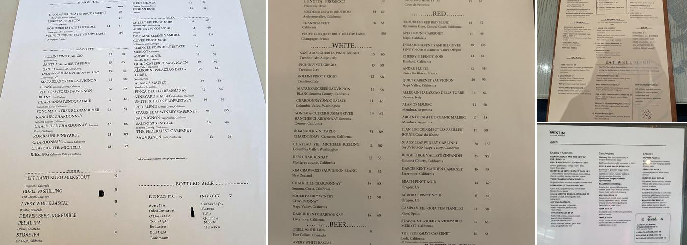 Grill and Vine Menu