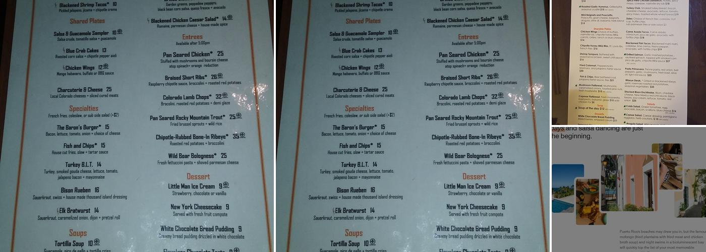 Fire + Spice Menu