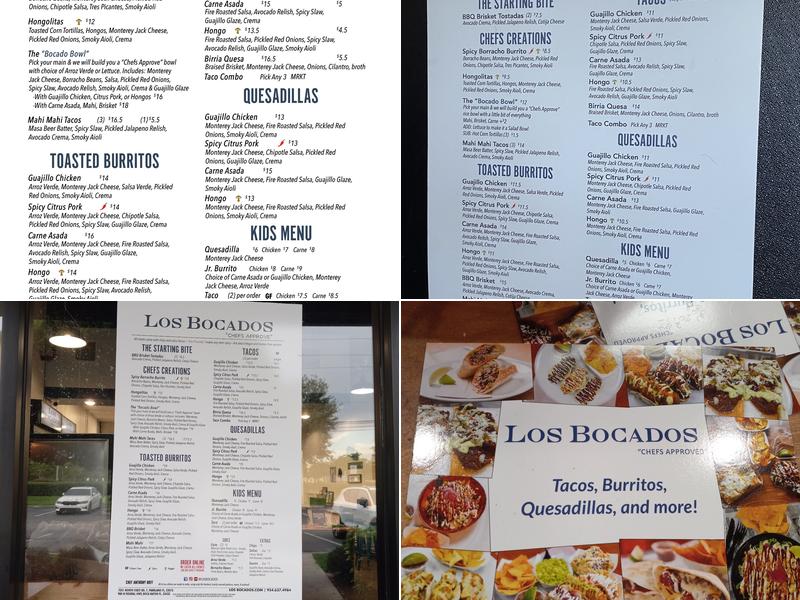 Los Bocados Menu