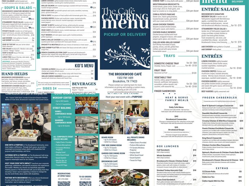 The Brookwood Café Menu