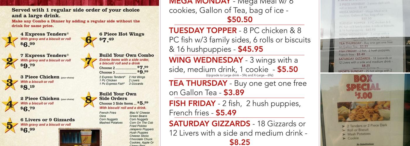 Chicken Express Menu