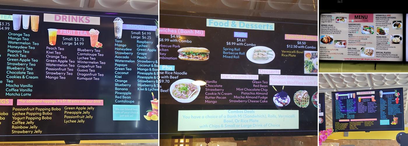 Deluxe Tapioca Menu