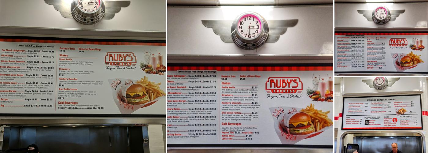 Ruby's Express Menu