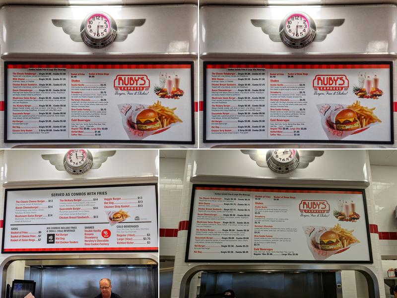 Ruby's Express Menu