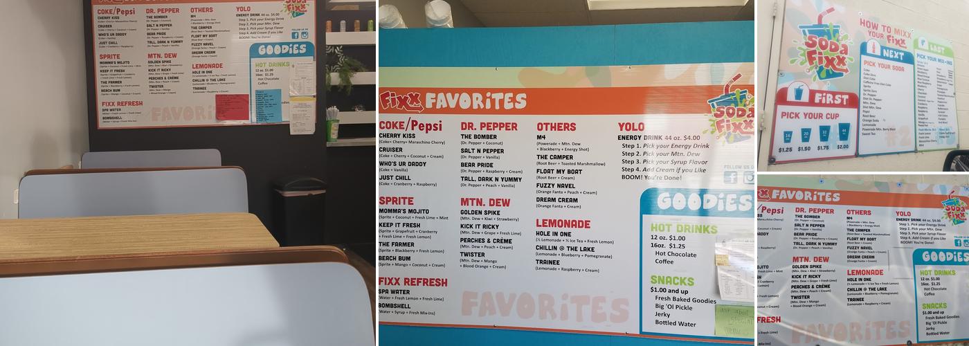 Soda fixx Menu
