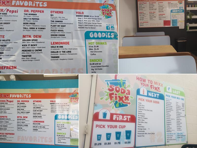 Soda fixx Menu