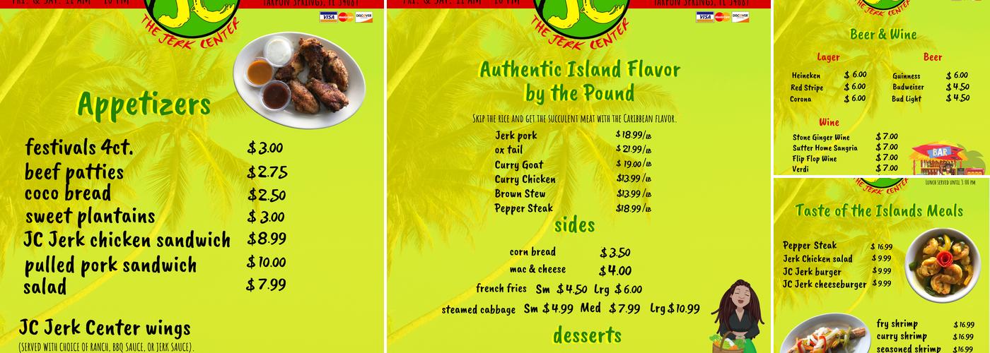 The Jerk Center Menu