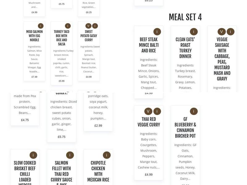 Clean Eats Kitchen Menu