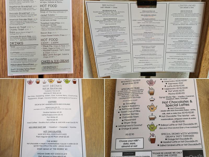 The Old School Tea Room Menu