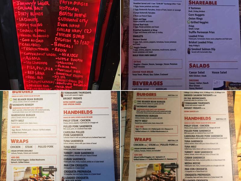 Hate Mondays Tavern Menu