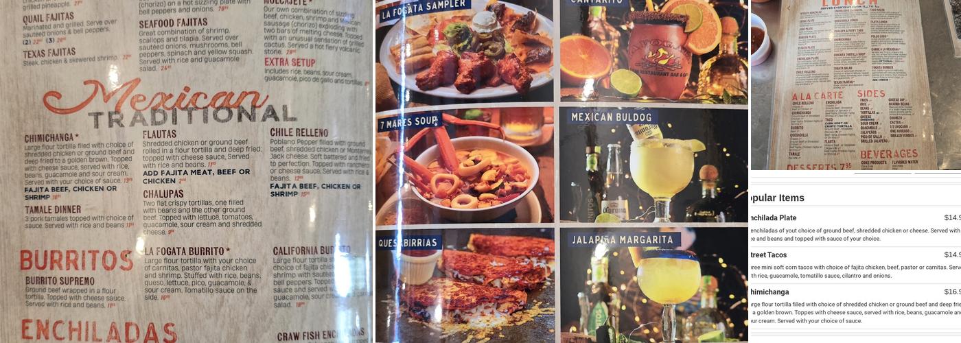 LaFogata Bar & Grill Menu