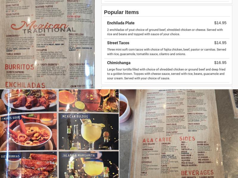 LaFogata Bar & Grill Menu