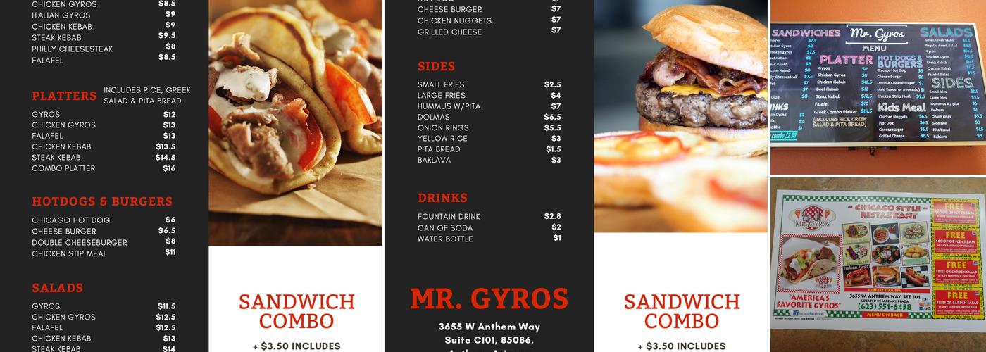 Mr. Gyros Menu