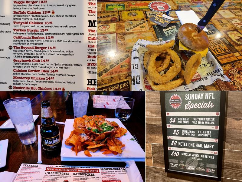 Cold Beers & Cheeseburgers Menu