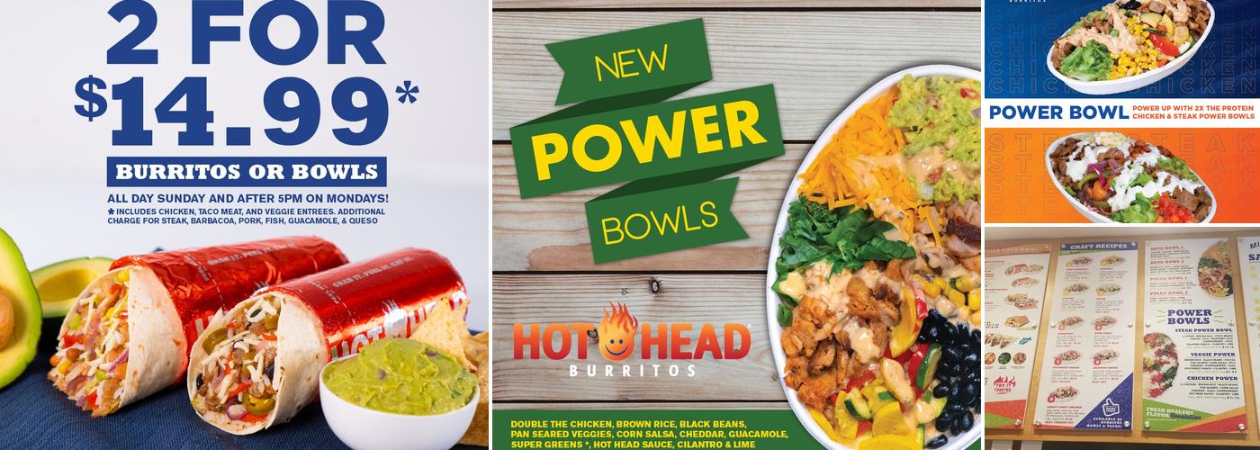 Hot Head Burritos Menu