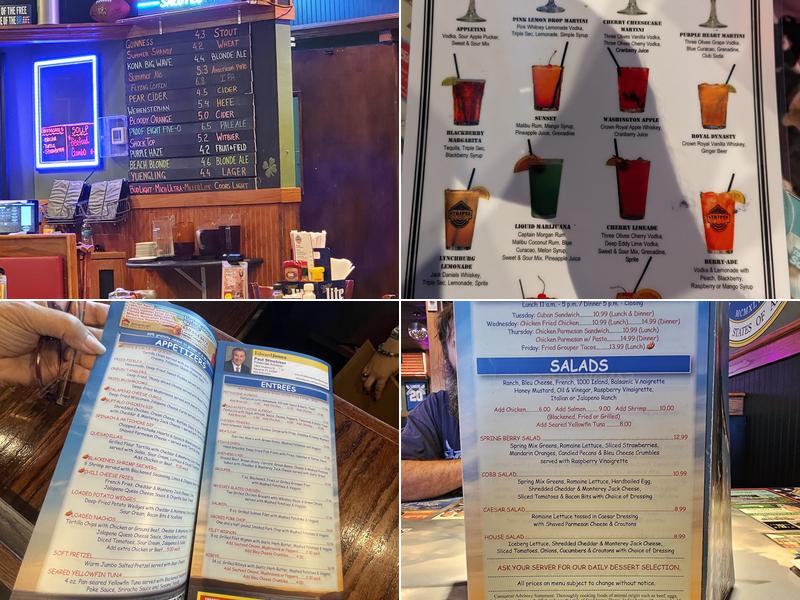 Stripes Pub & Grill Menu