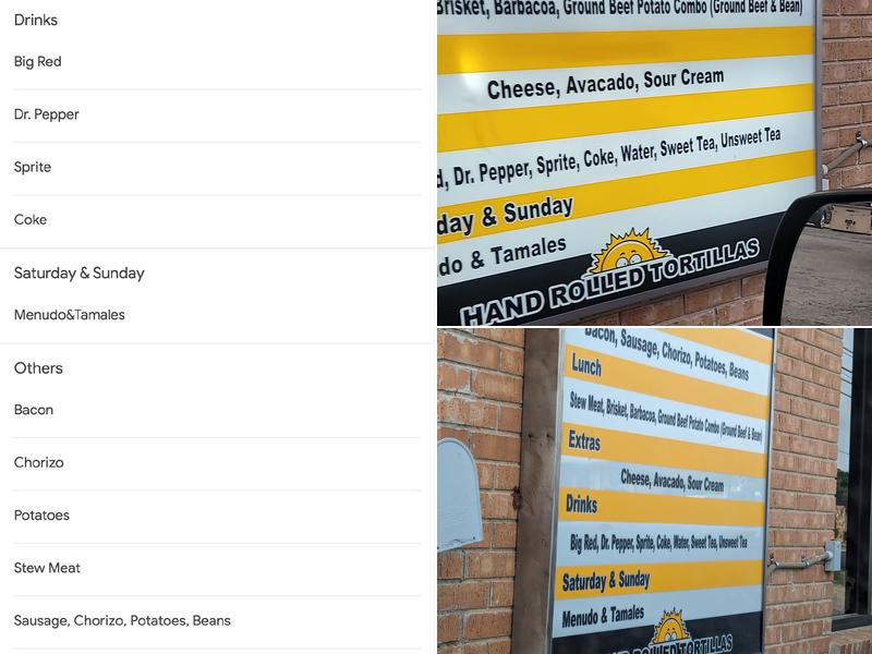 Sunny Side Up Cafe Menu