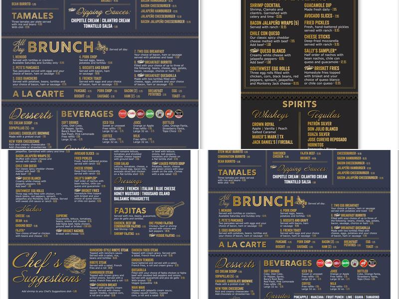 Alberto's Crystal Cafe Menu