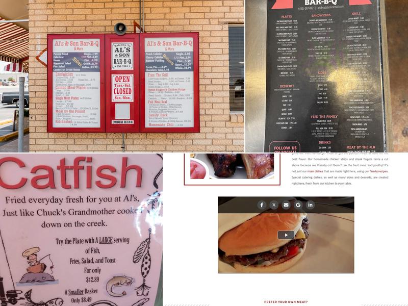 Al's & Son Bar-B-Q Menu
