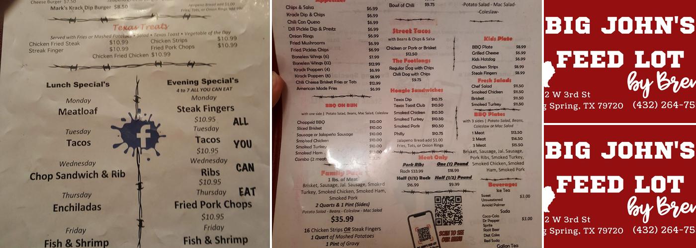 Big John’s Feed Lot by Brenda Menu