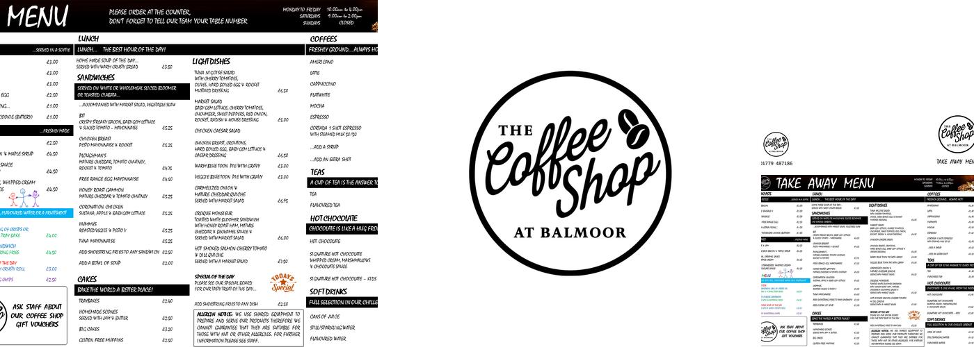 The Coffee Shop @ Balmoor Menu